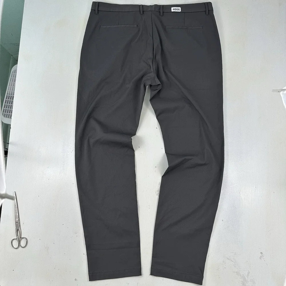 Theory‎ Men's Zaine Neoteric Performance Pants 38x34 Gray Black Stretch Chino